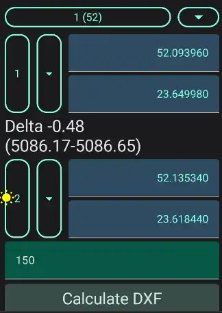 Now the delta is less than a meter, click the button and the file will automatically appear in the Download folder.