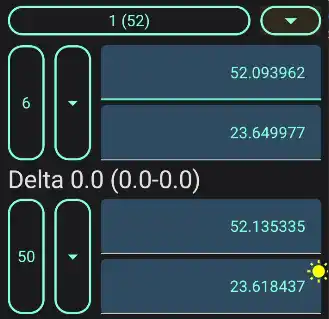 correct coordinates
